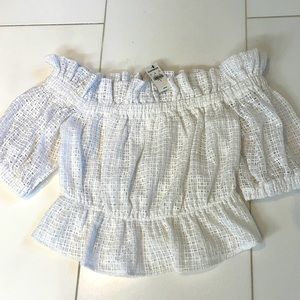 White off shoulder top